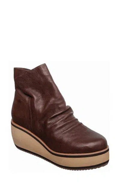 Antelope Flora Platform Wedge Bootie In Brown