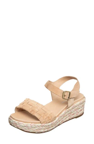 Antelope Harlow Wedge Sandal In Blush Suede