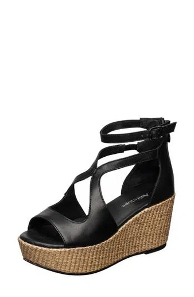 Antelope Hartlynn Espadrille Wedge Sandal In Black