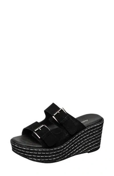 Antelope Hudson Platform Wedge Sandal In Black
