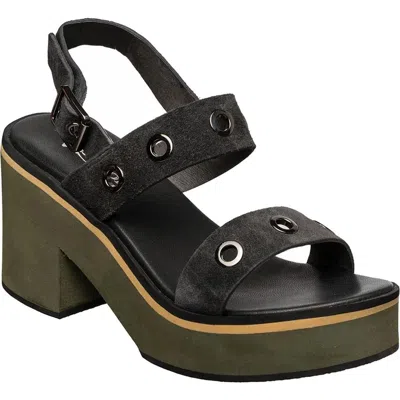 Antelope Inez Grommet Platform Slingback Sandal In Black