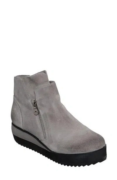 Antelope Joely Lug Sole Bootie In Light Grey