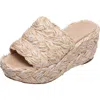 Antelope Kass Woven Raffia Platform Sandal In Natural