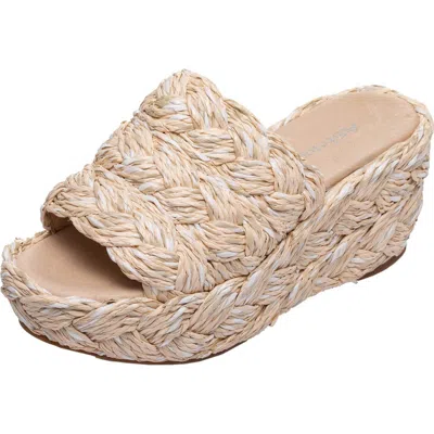 Antelope Kass Woven Raffia Platform Sandal In Natural