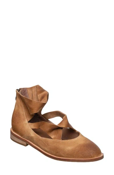 Antelope Lalana Strappy Flat In Taupe Suede
