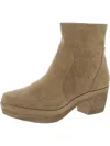 ANTELOPE MINNA WOMENS SUEDE BLOCK HEEL BOOTIES