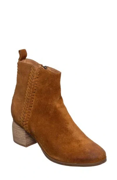 Antelope Nila Almond Toe Bootie In Cognac