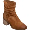 Antelope Nona Ruched Bootie In Cognac