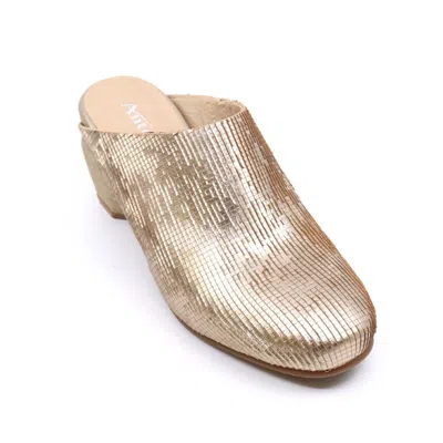 Antelope Peni Mule Block Heel Shoe In Gold