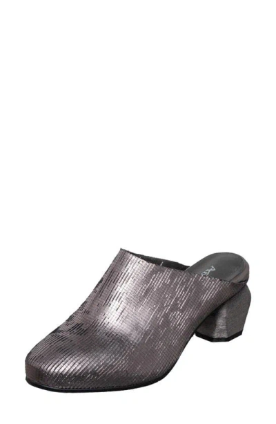 Antelope Peni Mule In Pewter Leather