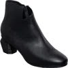 Antelope Perrin Sculptural Heel Bootie In Black Leather