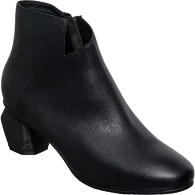 Antelope Perrin Sculptural Heel Bootie In Black Leather