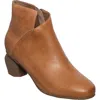 Antelope Perrin Sculptural Heel Bootie In Taupe Leather