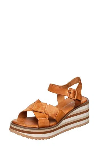 Antelope Poppy Platform Wedge Sandal In Brown