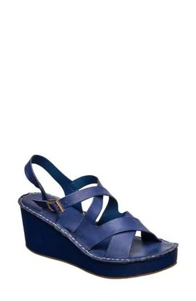 Antelope Sari Platform Wedge Sandal In Blue