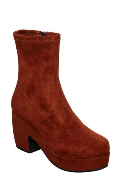 Antelope Tace Platform Mule Boot In Tobacco