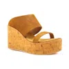 Antelope Women's Aurora Cork Wedge Sandals In Cognac In Brown