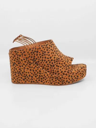 Antelope Women's Brooklyn Leopard Print Platform Wedge Sandals In Brown