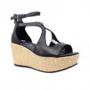 Antelope Women Hartlynn Espadrille Wedge Sandals In Black In Black
