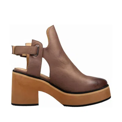 Antelope Women's Iliana Block Heeled Platform Clogs In Bronze In Gold