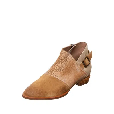 Antelope Women's Leslie Comfortable Leather Ankle Bootie In Stone In Brown