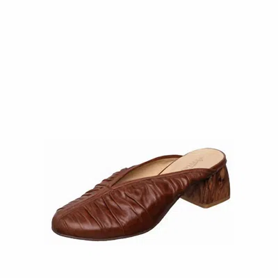 Antelope Women's Natasha Leather Mule Block Heel In Cognac In Brown