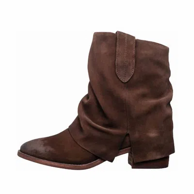 Antelope Women's Tarah Slouchy Suede Ankle Boots In Chocolate In Gold