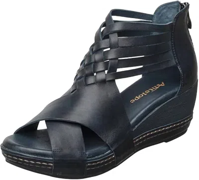 Antelope Women's Tavi Leather Wedge Sandals In Dragonfly In Multi