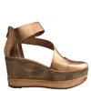 Antelope Women's Trianna Wedge Sandals In Bronze In Gold