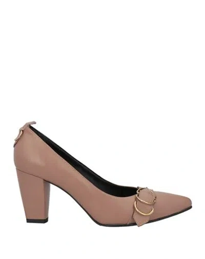 Anteprima Woman Pumps Light Brown Size 8 Calfskin