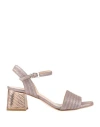 Anteprima Woman Sandals Taupe Size 7 Textile Fibers In Grey