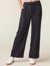 Anthem The Label Seamed Front Tencel Pull-on Pants In Black In Blue