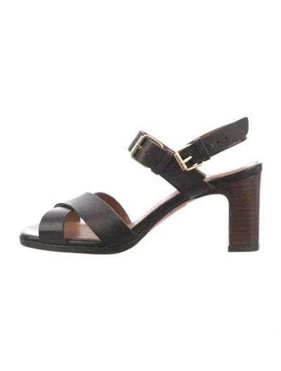 Pre-owned Anthology Paris Leather Slingback Pumps In Multi