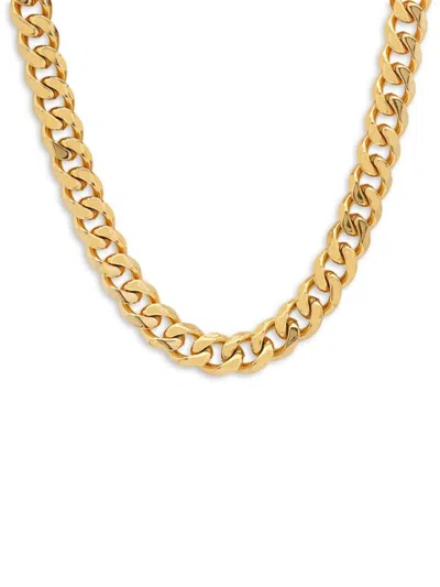 Anthony Jacobs 2-piece 18k Goldplated Cuban Link Chain Necklace & Bracelet Set In Yellow Gold
