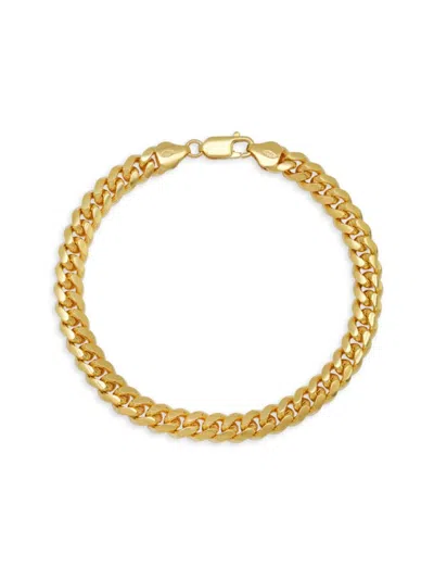 Anthony Jacobs Men's 14k Goldplated Sterling Silver Chain Bracelet In Yellow
