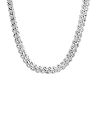 Anthony Jacobs Men's 18k Gold Plated Stainless Steel Franco Chain In Silver