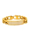 Anthony Jacobs Men's 18k Goldplated & Cubic Zirconia Chain Bracelet In Yellow Gold