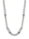 Anthony Jacobs Men's 18k Goldplated & Simulated Diamond Wheat Chain Necklace/24" In Stainless Steel