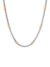 ANTHONY JACOBS MEN'S 18K GOLDPLATED & STAINLESS STEEL BAR & BOX CHAIN NECKLACE