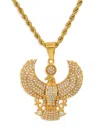 ANTHONY JACOBS MEN'S 18K GOLDPLATED STAINLESS STEEL & SIMULATED DIAMOND PENDANT NECKLACE