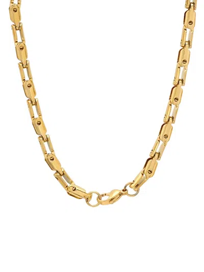 Anthony Jacobs Men's 18k Goldplated Stainless Steel Bicycle Chain Necklace/24"