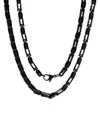 Anthony Jacobs Men's 18k Goldplated Stainless Steel Bicycle Chain Necklace/24" In Black