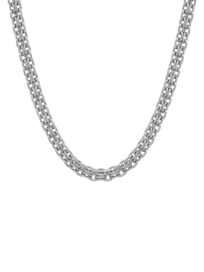 Anthony Jacobs Men's 18k Goldplated Stainless Steel Or Stainless Steel Bismark Mesh Link Necklace