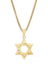 ANTHONY JACOBS MEN'S 18K GOLDPLATED STAINLESS STEEL STAR OF DAVID PENDANT NECKLACE