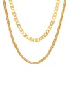 Anthony Jacobs Men's Double Layered Chain Necklace In Gold