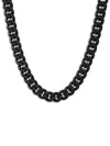 ANTHONY JACOBS MEN'S STAINLESS STEEL & SIMULATED DIAMOND CUBAN LINK CHAIN NECKLACE