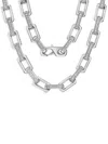 ANTHONY JACOBS MEN'S STAINLESS STEEL & SIMULATED DIAMOND LINK CHAIN NECKLACE