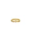 Anthony Jacobs Men's Stainless Steel & Simulated Diamond Miami Cuban Link Chain Bracelet In Yellow Gold Tone