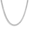 ANTHONY JACOBS MEN'S STAINLESS STEEL & SIMULATED DIAMOND TENNIS NECKLACE