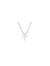Anthony Jacobs Men's Stainless Steel Cross Pendant Necklace In Metallic